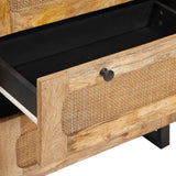 Credenza 2 pcs Marrone 60 x 33 x 75 cm Legno di mango massello