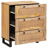 Credenza 2 pcs Marrone 60 x 33 x 75 cm Legno di mango massello