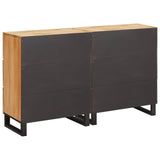 Credenza 2 pcs Marrone 60 x 33 x 75 cm Legno di mango massello