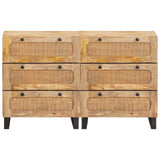 Credenza 2 pcs Marrone 60 x 33 x 75 cm Legno di mango massello