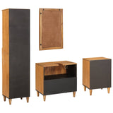Set di mobili per il bagno 4 pcs Marrone Legno truciolato