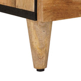Credenza 2 pcs Naturale 60 x 33 x 75 cm Legno di mango massello