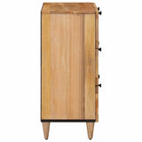Credenza 2 pcs Naturale 60 x 33 x 75 cm Legno di mango massello
