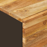 Set da Bagno con porta 2 pcs Naturale Legno di mango massello