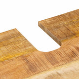 Set da Bagno con porta 2 pcs Naturale Legno di mango massello