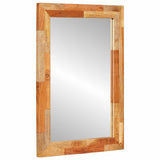 Set da Bagno con porta 2 pcs Naturale Legno di mango massello
