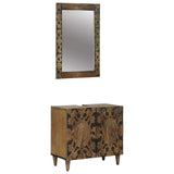 Set di mobili per il bagno Montaggio a parete 2 pcs Marrone