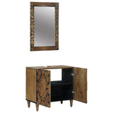 Set di mobili per il bagno Montaggio a parete 2 pcs Marrone
