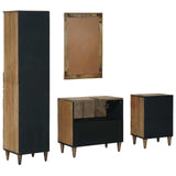 Set di mobili per il bagno con cassetto con porta 4 pcs Marrone