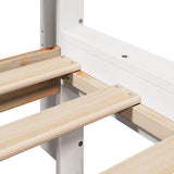 Giroletto senza Materasso Bianco 200x200 cm Legno Massello Pino