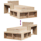 Letto senza Materasso 75x190 cm in Legno Massello Pino