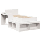 Letto senza Materasso Bianco 75x190 in Legno Massello di Pino