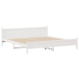 Letto senza Materasso Bianco 180x200 cm Legno Massello di Pino