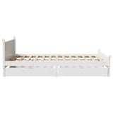 Letto senza Materasso Bianco 160x200 cm Legno Massello di Pino