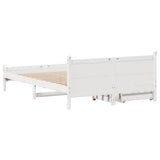 Letto senza Materasso Bianco 140x200 cm Legno Massello di Pino