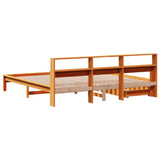 Letto Libreria senza Materasso Marrone Cera 180x200 cm in Pino