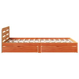 Giroletto senza Materasso Marrone Cera 120x200 cm Legno di Pino