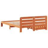 Giroletto senza Materasso Marrone Cera 120x200 cm Legno di Pino