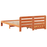 Giroletto senza Materasso Marrone Cera 150x200 cm Legno di Pino