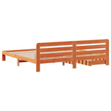 Giroletto senza Materasso Marrone Cera 180x200 cm Legno di Pino