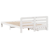 Letto senza Materasso Bianco 120x190 cm Legno Massello di Pino