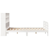 Letto senza Materasso Bianco 120x190 cm Legno Massello di Pino