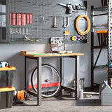 Banco Lavoro Marrone Chiaro 100x60x81,5cm Legno Massello Rovere