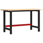 Banco Lavoro 140x60x81,5 cm Legno Massello Rovere