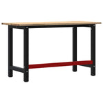 Banco Lavoro 140x60x81,5 cm Legno Massello Rovere