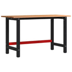 Banco Lavoro Marrone Chiaro 140x60x81,5cm Legno Massello Rovere