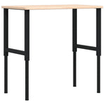 Banco da Lavoro 100x60x(71,5-98) cm Legno Rovere Rettangolare