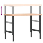 Banco Lavoro 100x60x(73-99,5) cm Legno di Faggio Rettangolare
