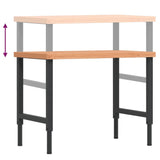 Banco Lavoro 100x60x(73-99,5) cm Legno di Faggio Rettangolare