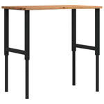 Banco Lavoro Marrone Chiaro 100x60x(71,5-98) cm Legno di Rovere