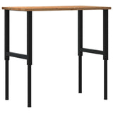 Banco Lavoro Marrone Chiaro 100x60x(71,5-98) cm Legno di Rovere