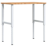 Banco Lavoro Marrone Chiaro 100x60x(71,5-98cm Legno di Rovere