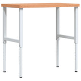 Banco Lavoro 100x60x(73-99,5) cm Legno di Faggio Rettangolare