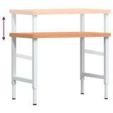 Banco Lavoro 100x60x(73-99,5) cm Legno di Faggio Rettangolare
