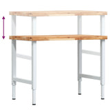 Banco Lavoro 100x60x(73-99,5) cm Legno di Acacia Rettangolare