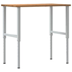 Banco Lavoro Marrone Chiaro 100x60x(71,5-98) cm Legno di Rovere