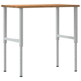 Banco Lavoro Marrone Chiaro 100x60x(71,5-98) cm Legno di Rovere