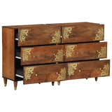 Credenza con cassetto 2 pcs marrone ambrato 60 x 33 x 75 cm