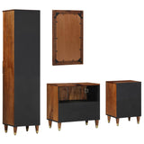 Set di Armadi da Bagno con cassetto 4 pcs Marrone miele