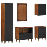 Set di Armadi da Bagno con cassetto 5 pcs Marrone miele