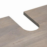 Set di Armadi da Bagno 2 pcs Grigio Legno di mango massello