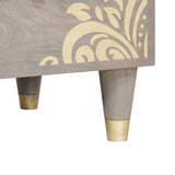 Set di Armadi da Bagno 2 pcs Grigio Legno di mango massello