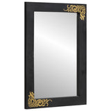 Set di Armadi da Bagno 4 pcs Nero Legno di mango massello