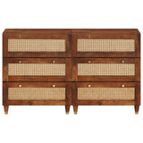 Set di Credenze 2 pcs Marrone 60 x 33,5 x 75 cm