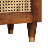 Mobile da Bagno 2 pcs Nero e Oro Legno di mango massello