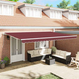 Tenda da Sole Retrattile Automatica Bordò 500x300 cm